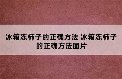 冰箱冻柿子的正确方法 冰箱冻柿子的正确方法图片